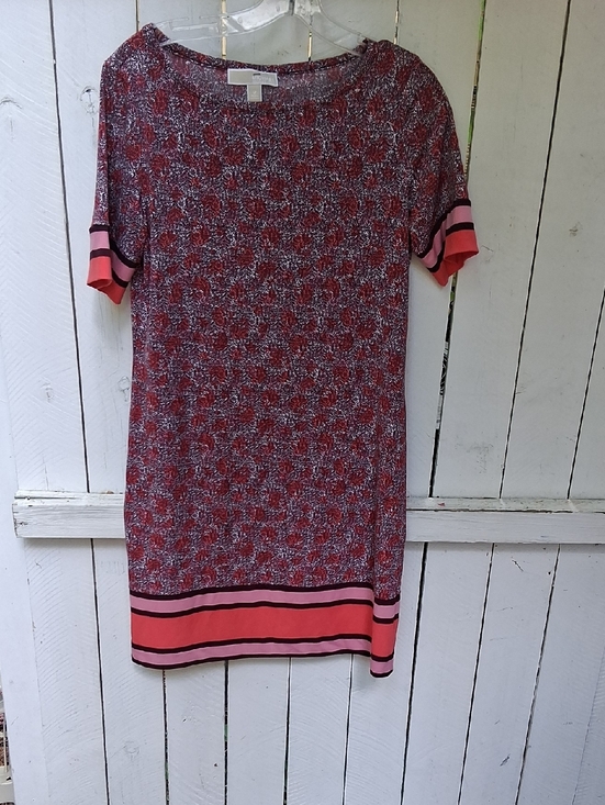 Michael Kors Dresses & Skirts - Michael Kors Red and Pink Short Sleeve Shift Dress